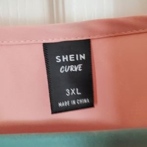 SHEIN, 3X, Pink with black polka-dot